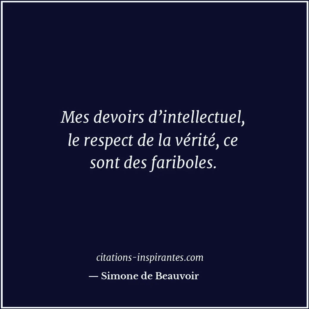 Citation de Simone de Beauvoir