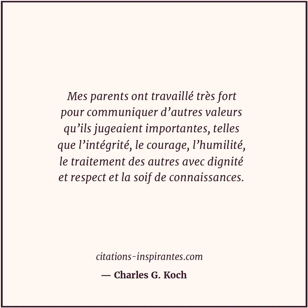 Citation de Charles G. Koch