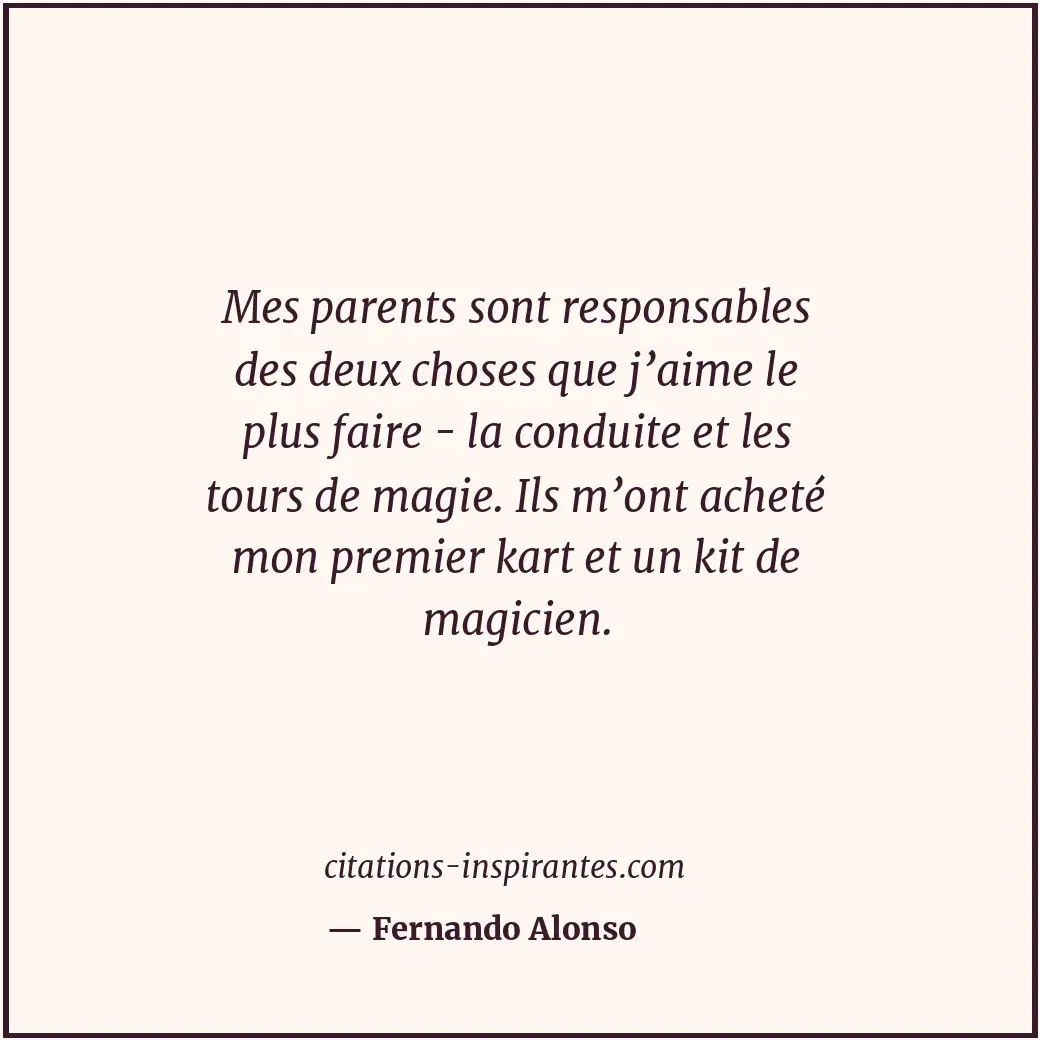 Citation de Fernando Alonso