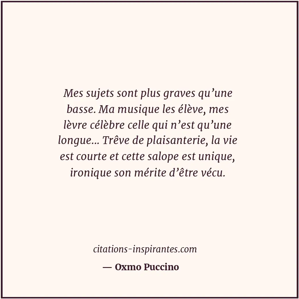 Citation de Oxmo Puccino