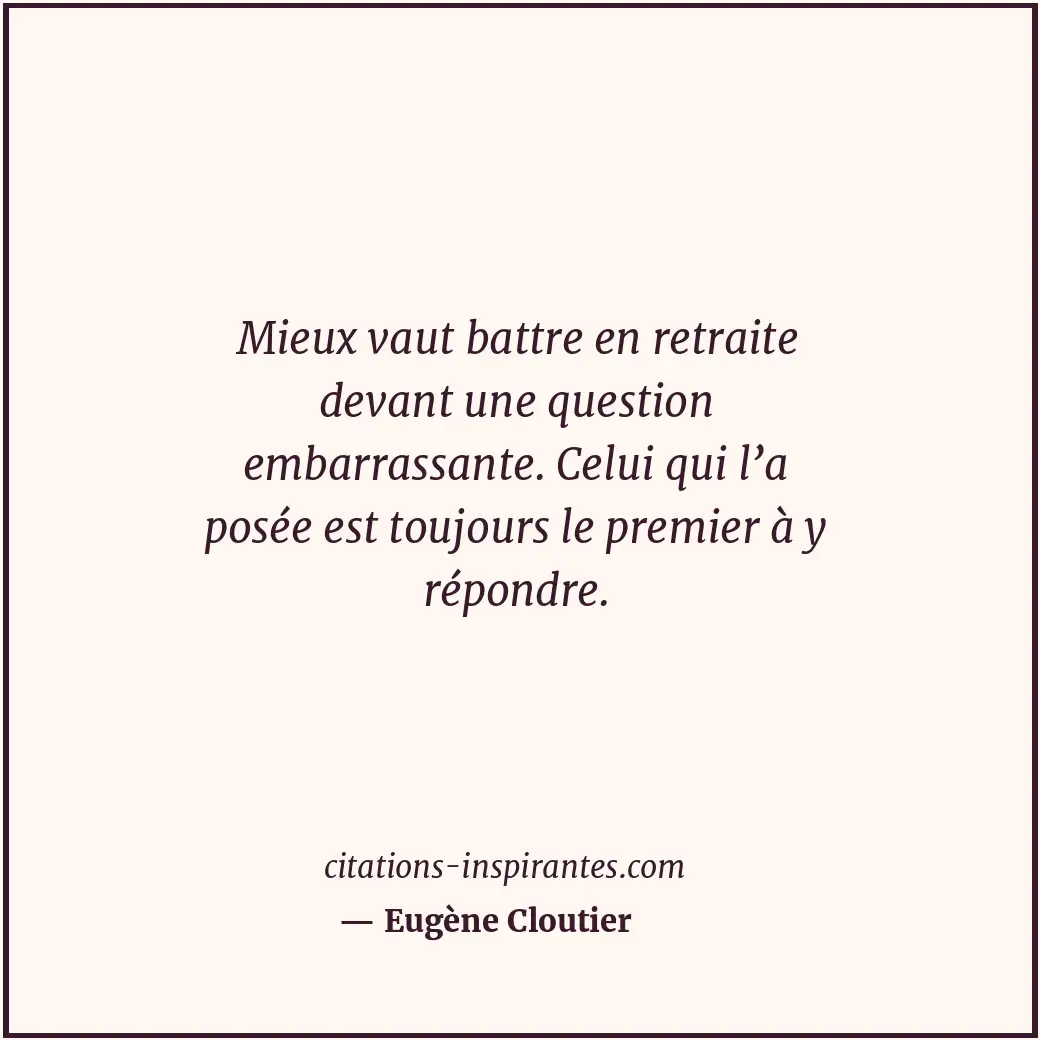 Citation de Eugène Cloutier