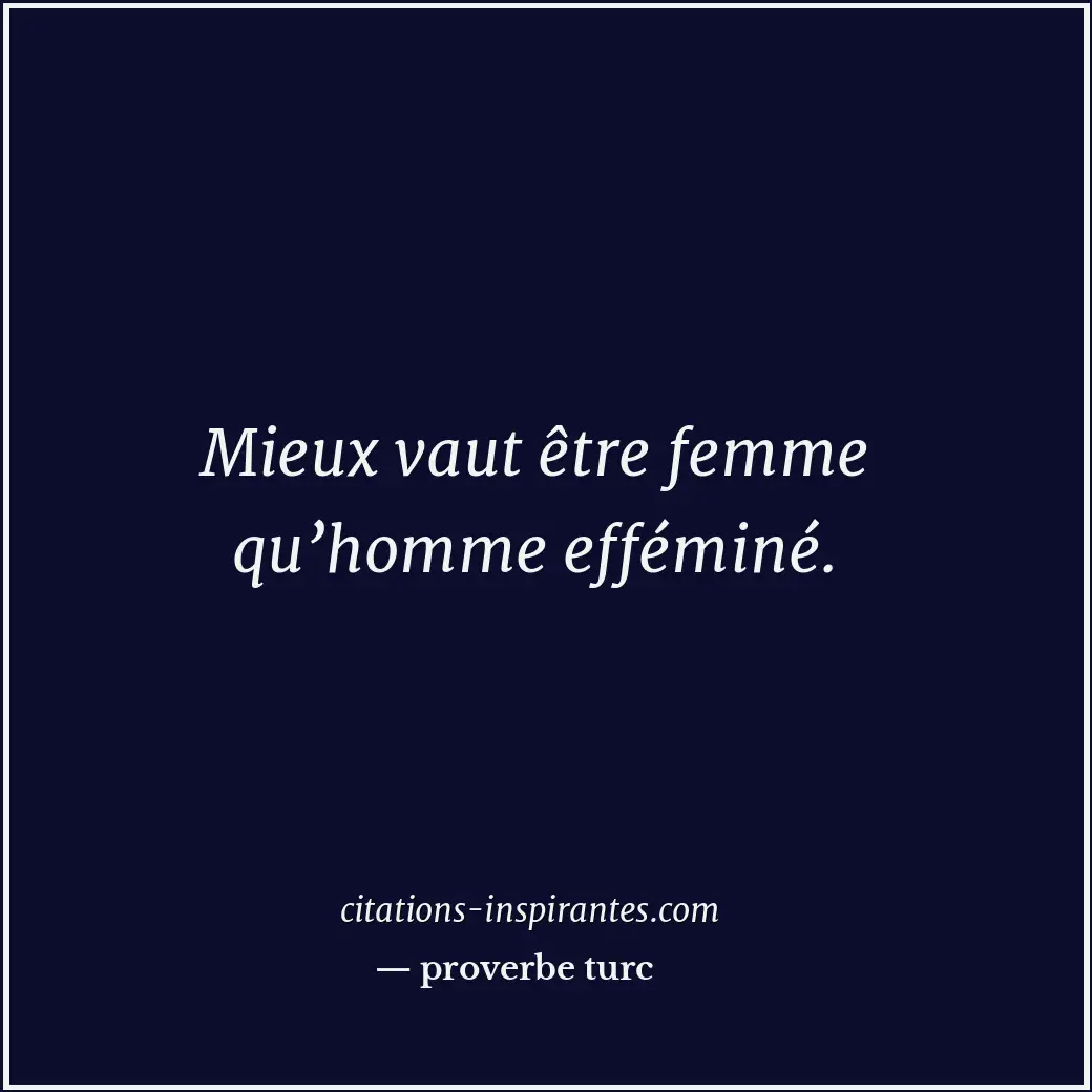 Citation de proverbe turc