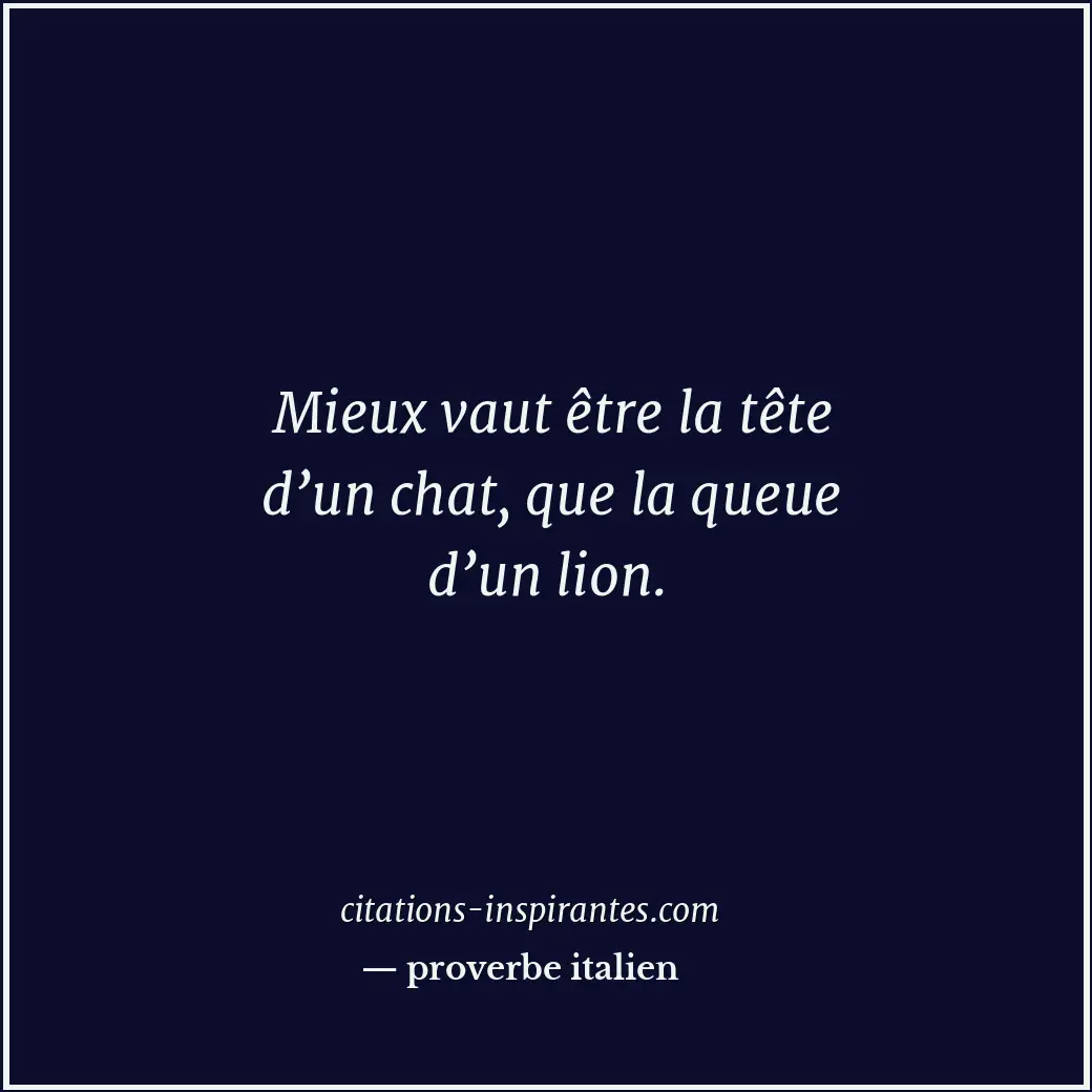 Citation de proverbe italien