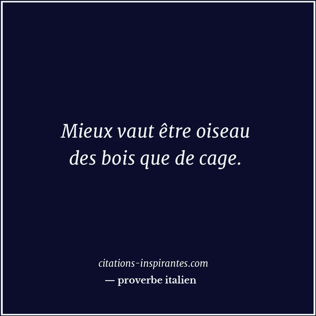 Citation de proverbe italien