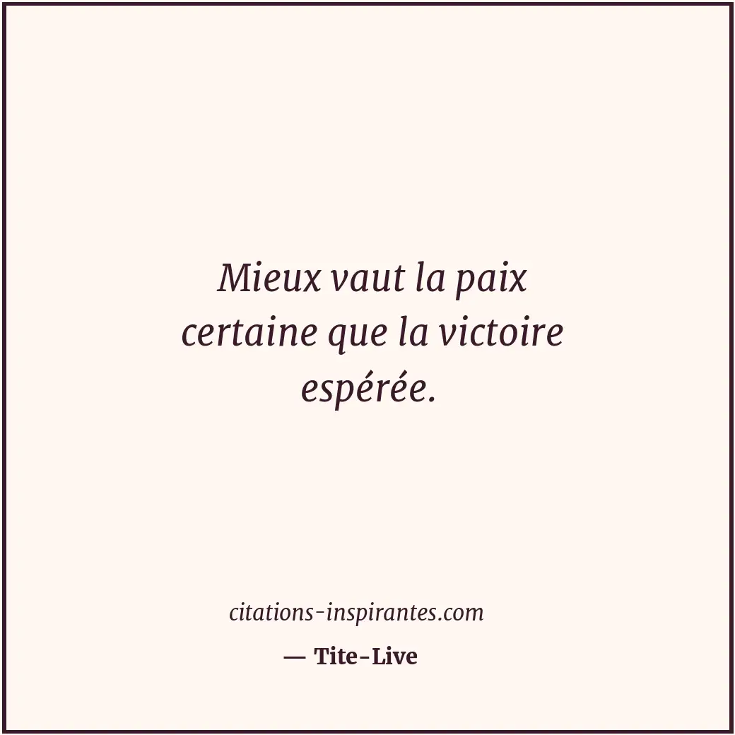 Citation de Tite-Live