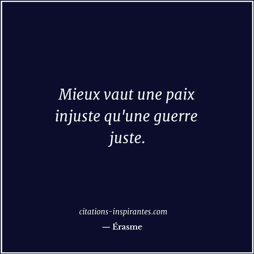 Citation de Érasme
