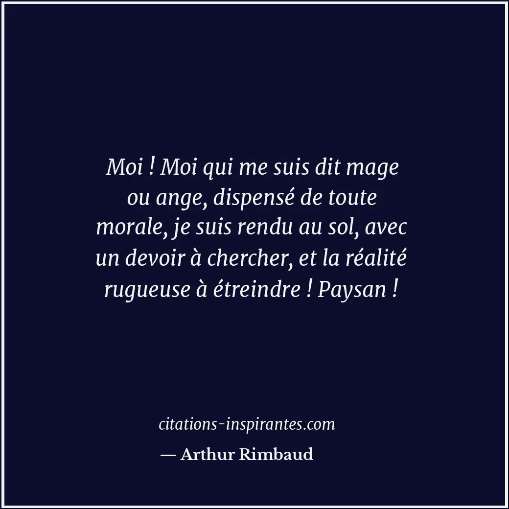 Citation de Arthur Rimbaud