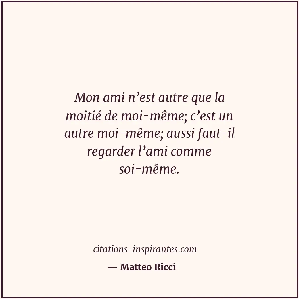 Citation de Matteo Ricci