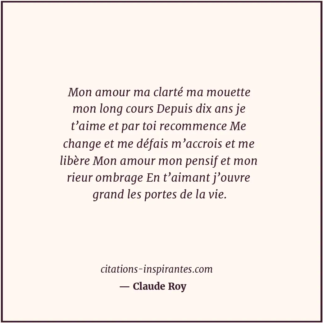 Citation de Claude Roy