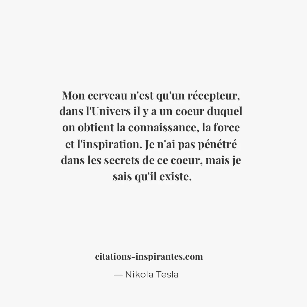 Citation de Nikola Tesla