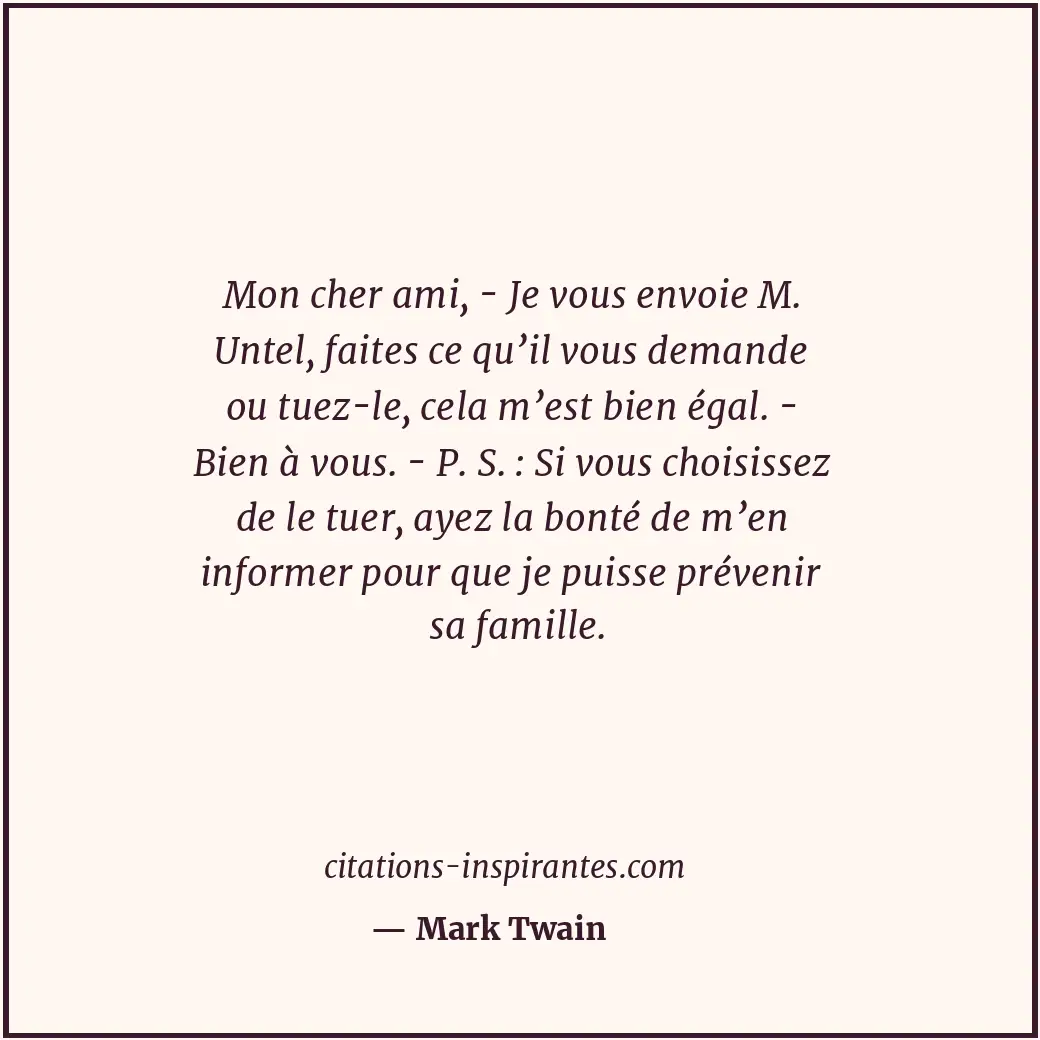 Citation de Mark Twain