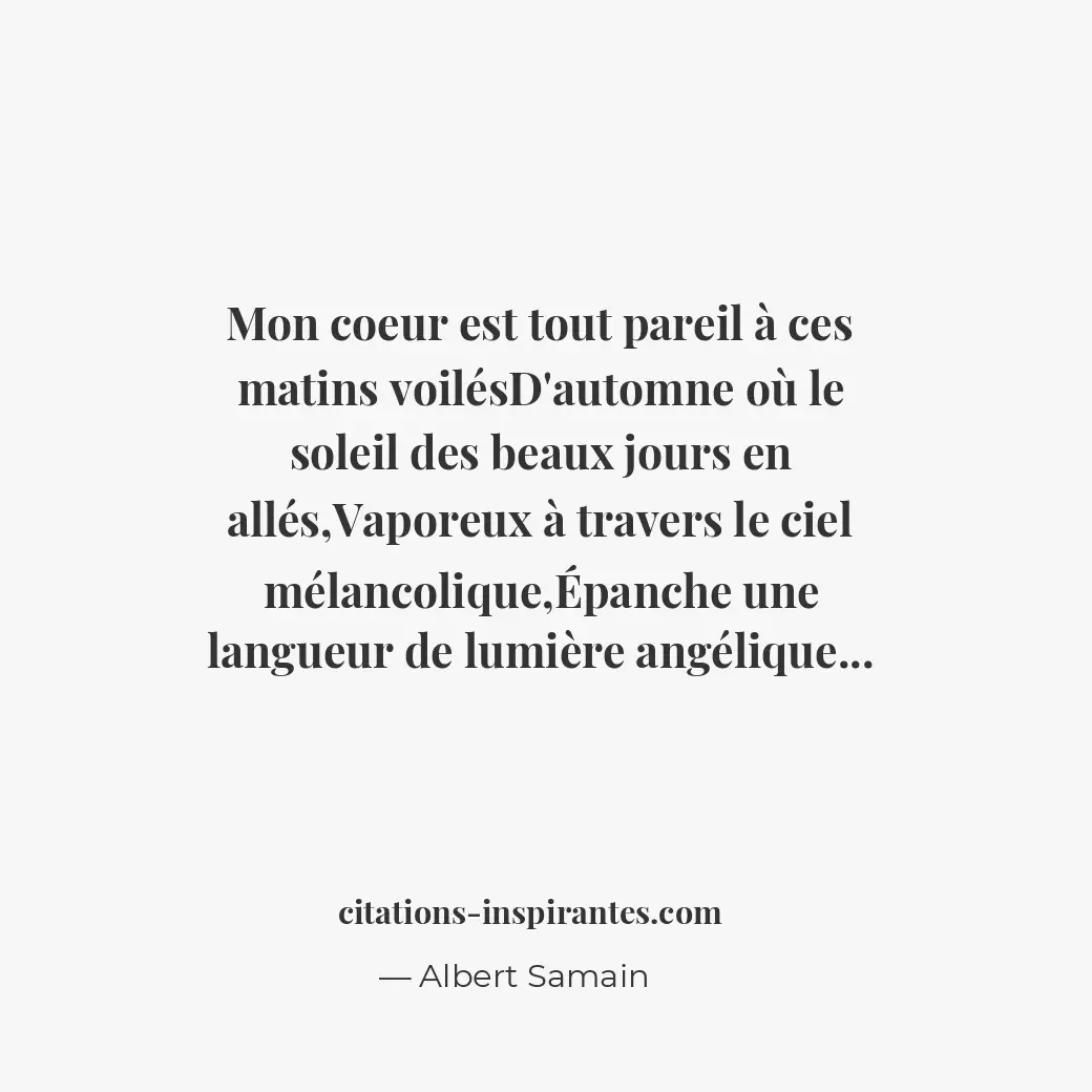 Citation de Albert Samain