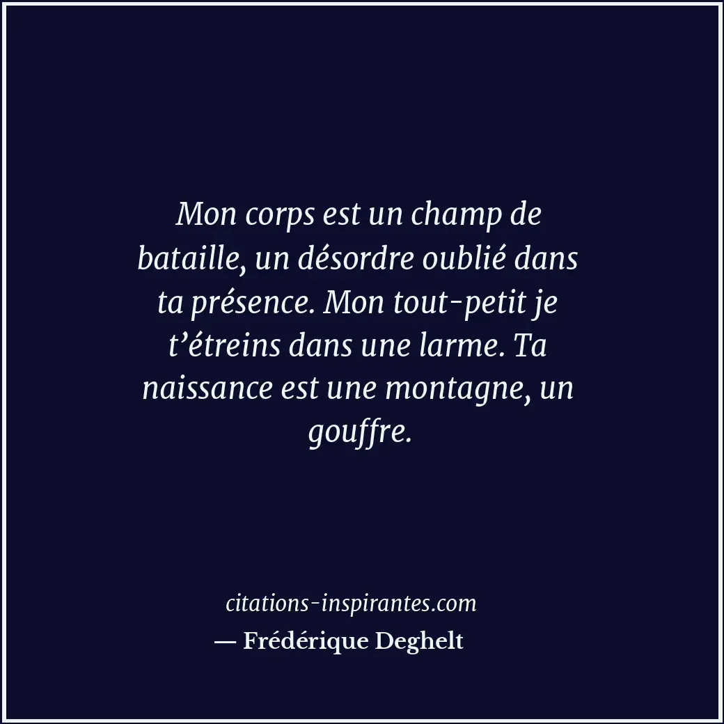 Citation de Frédérique Deghelt
