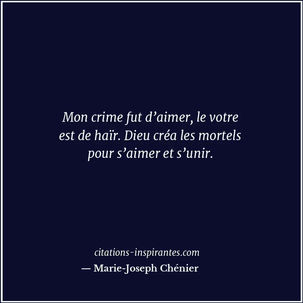 Citation de Marie-Joseph Chénier