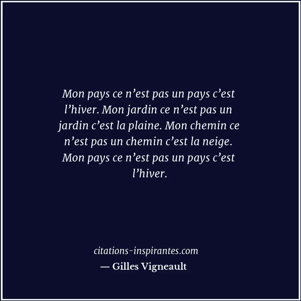 Citation de Gilles Vigneault