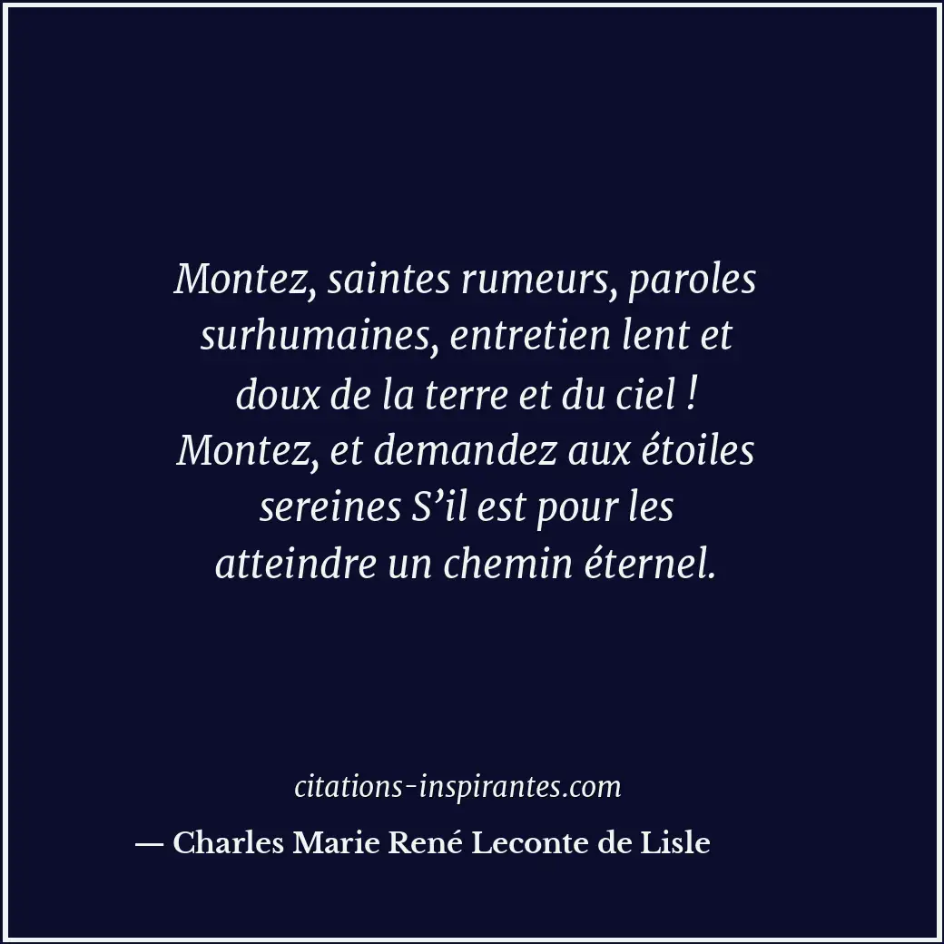 Citation de Charles Marie René Leconte de Lisle