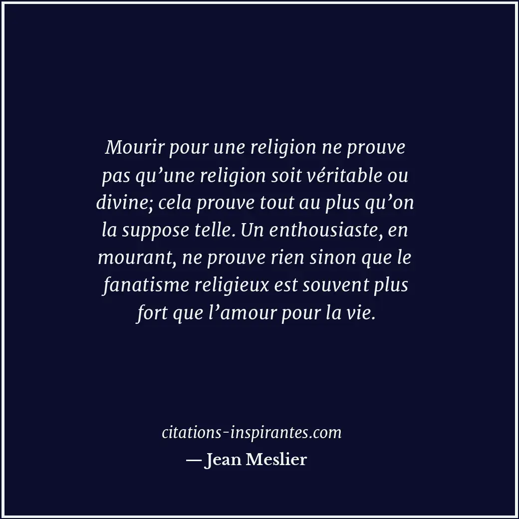 Citation de Jean Meslier