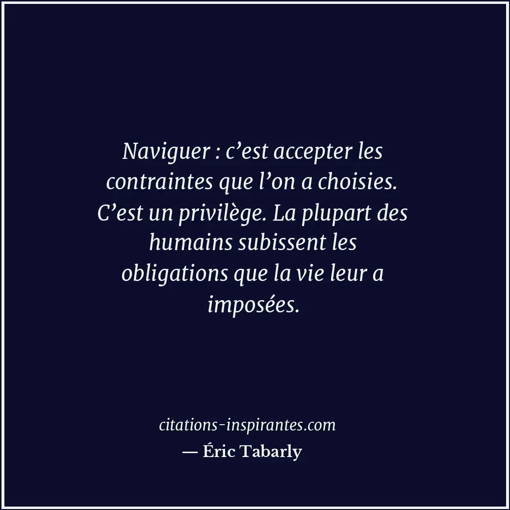 Citation de Éric Tabarly