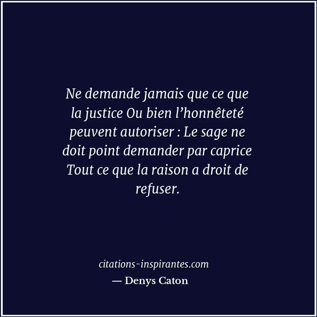 Citation de Denys Caton