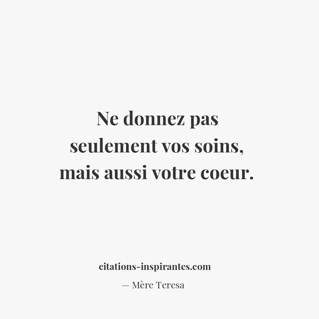 Citation de Mère Teresa