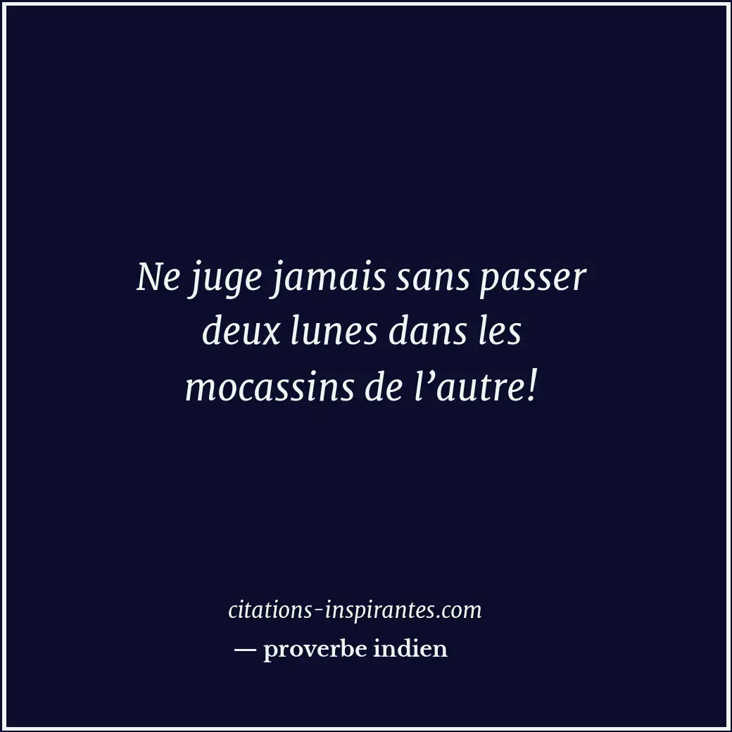 Citation de proverbe indien