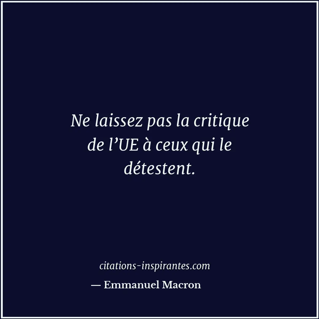 Citation de Emmanuel Macron