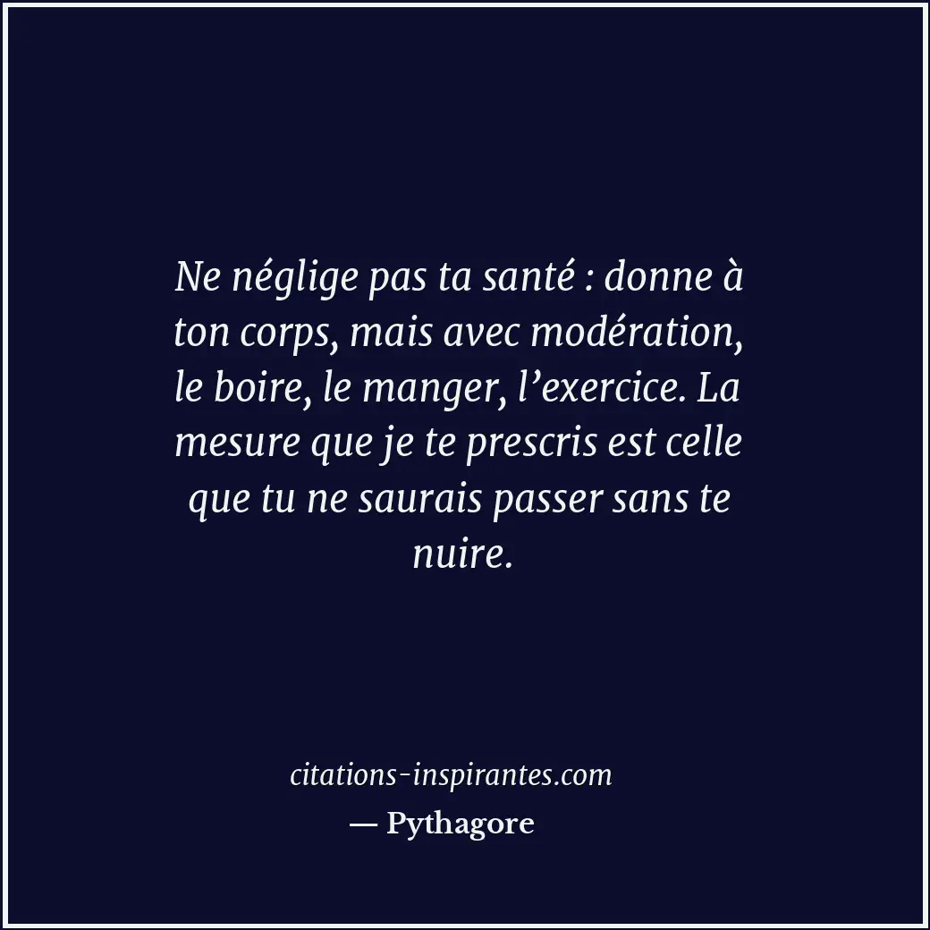 Citation de Pythagore