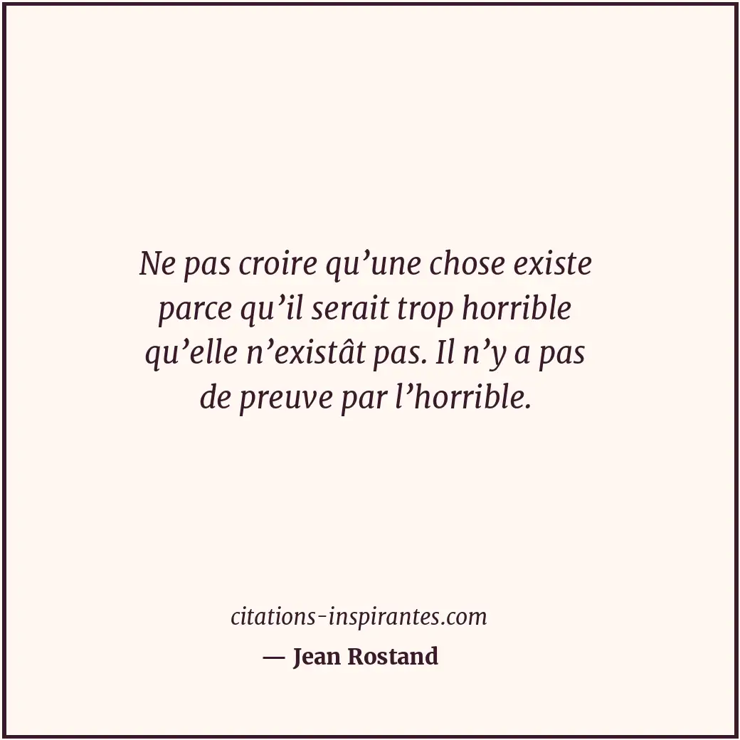 Citation de Jean Rostand