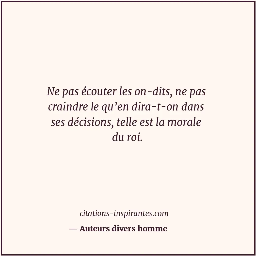 Citation de Auteurs divers homme