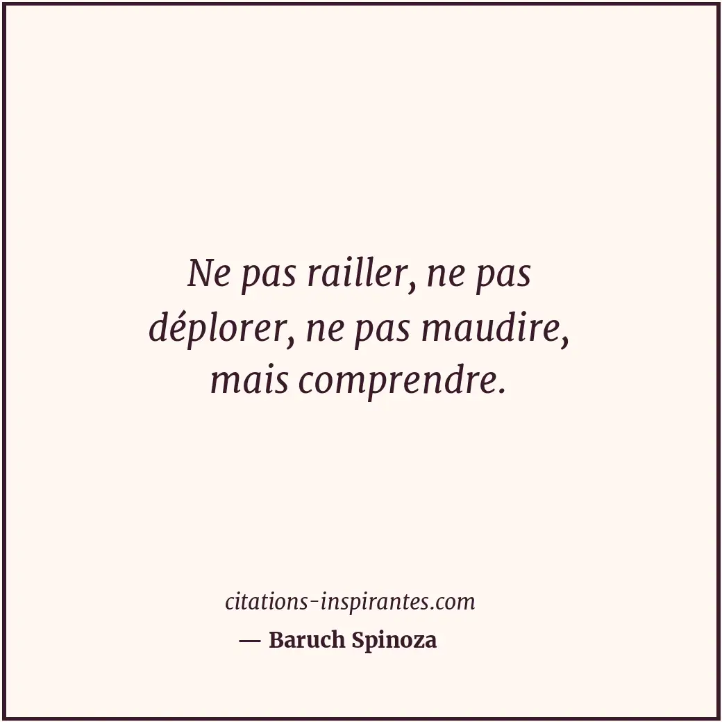 Citation de Baruch Spinoza