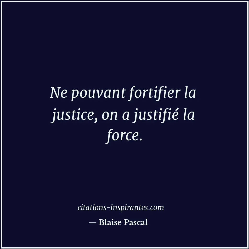 Citation de Blaise Pascal
