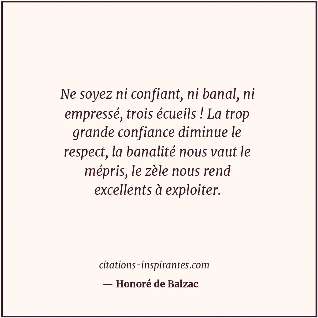 Citation de Honoré de Balzac