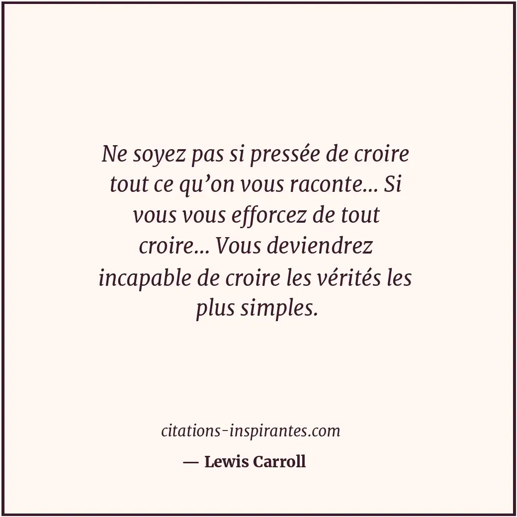 Citation de Lewis Carroll