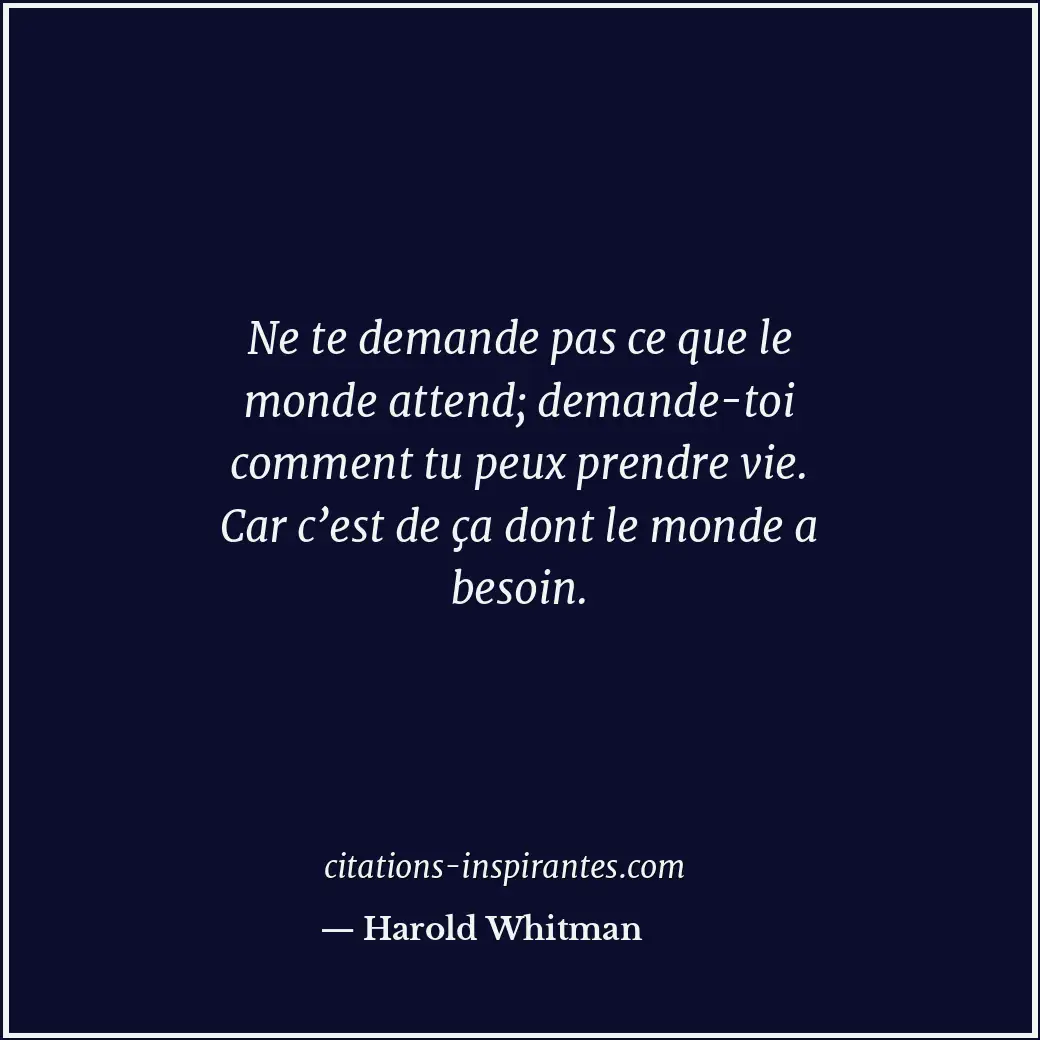 Citation de Harold Whitman