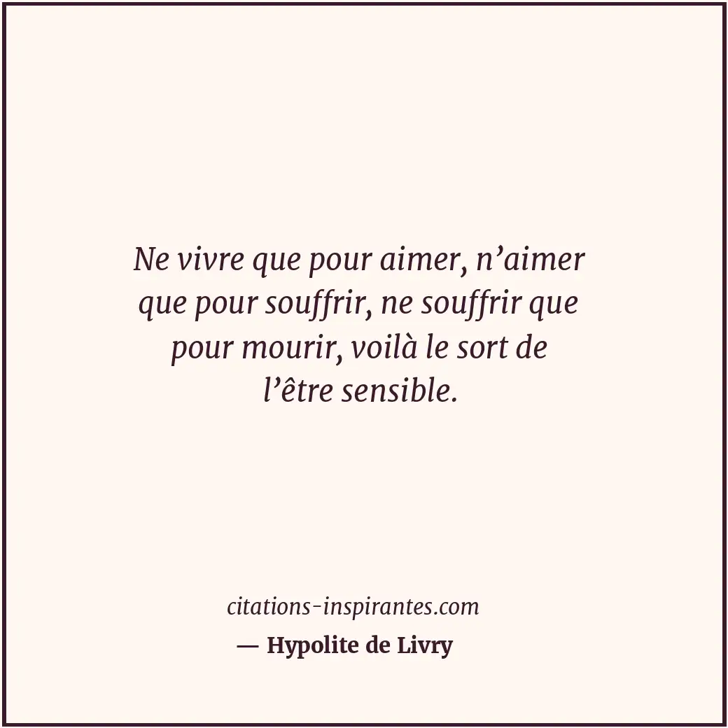 Citation de Hypolite de Livry