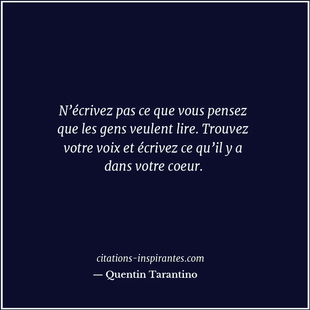 Citation de Quentin Tarantino