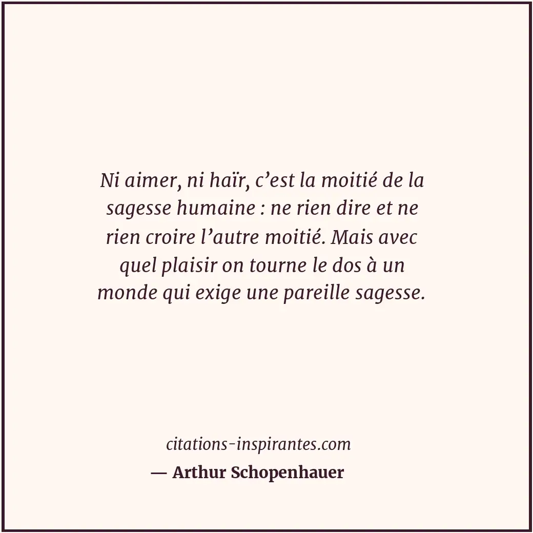 Citation de Arthur Schopenhauer