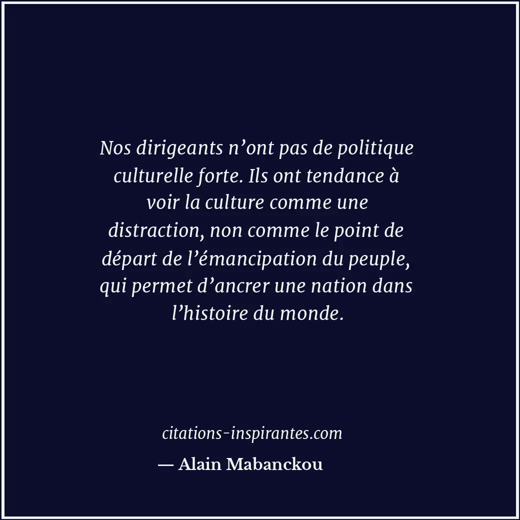 Citation de Alain Mabanckou