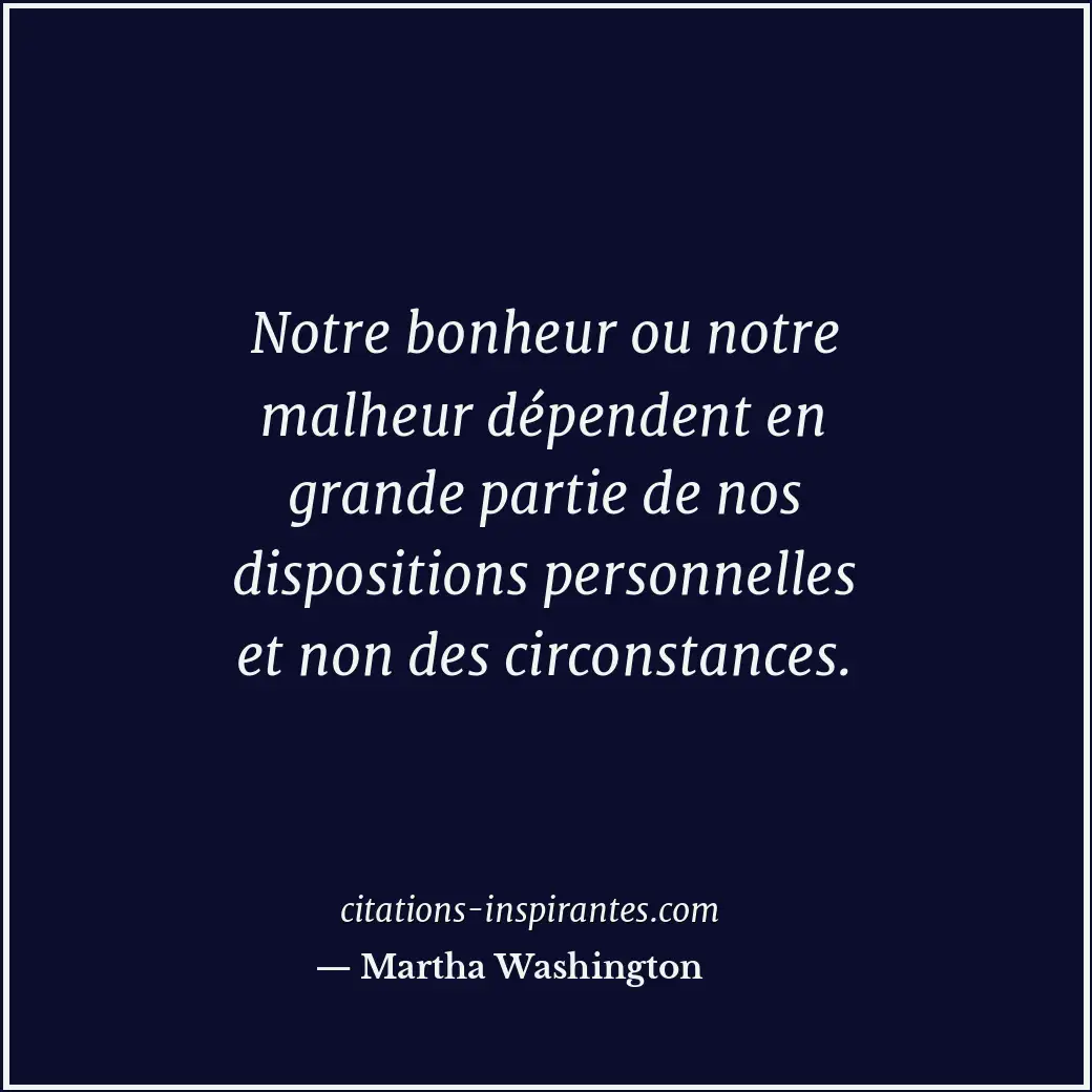 Citation de Martha Washington