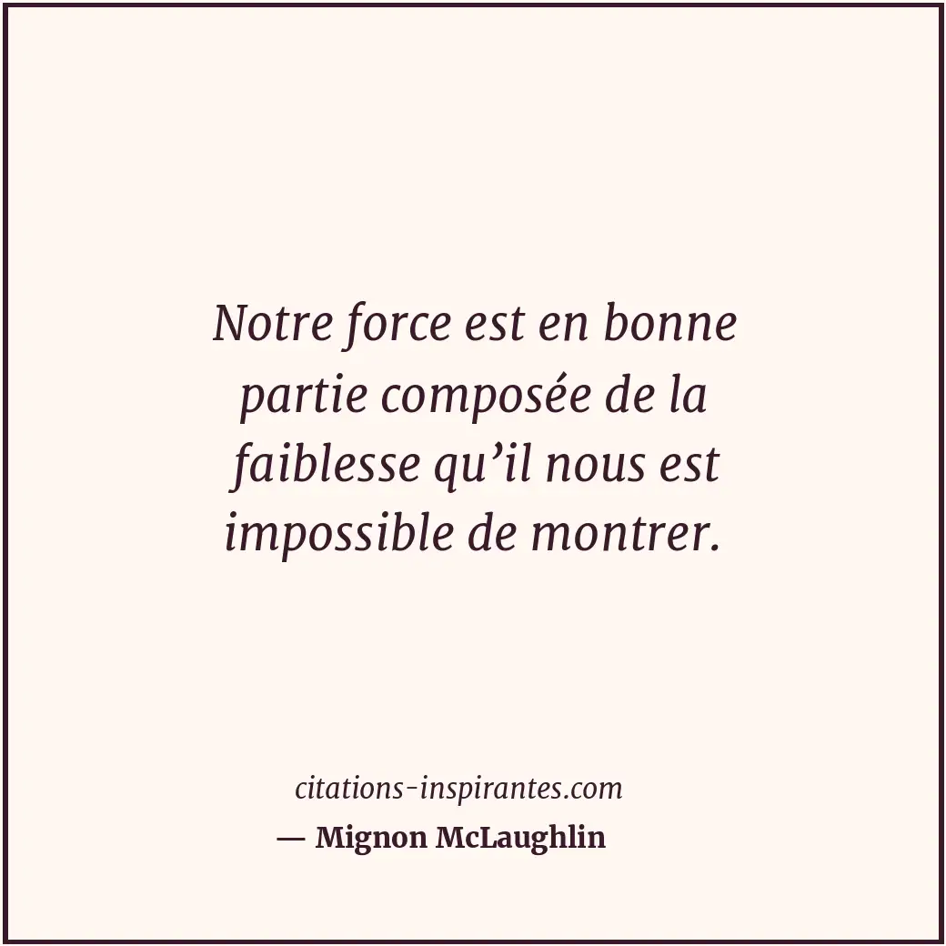 Citation de Mignon McLaughlin