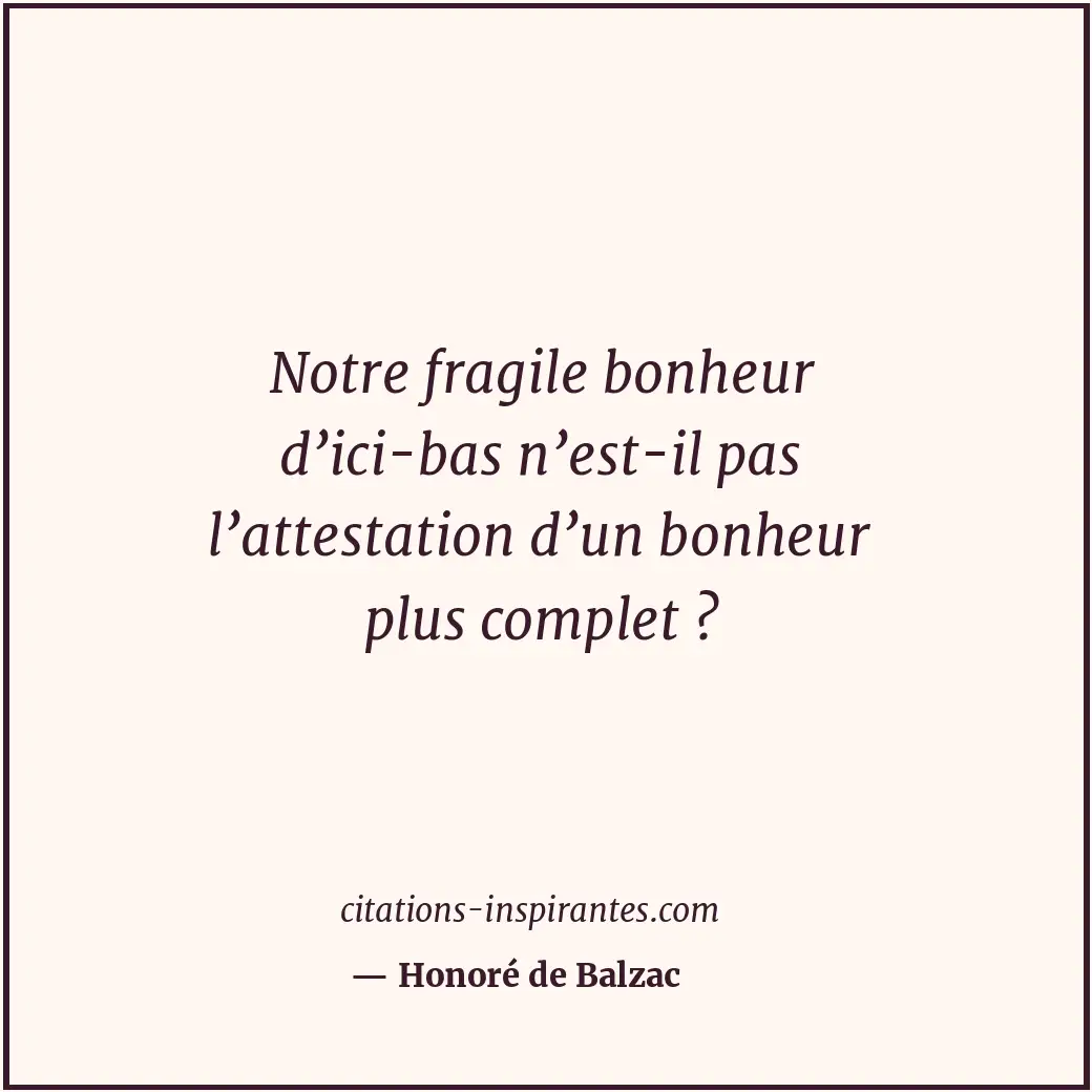 Citation de Honoré de Balzac