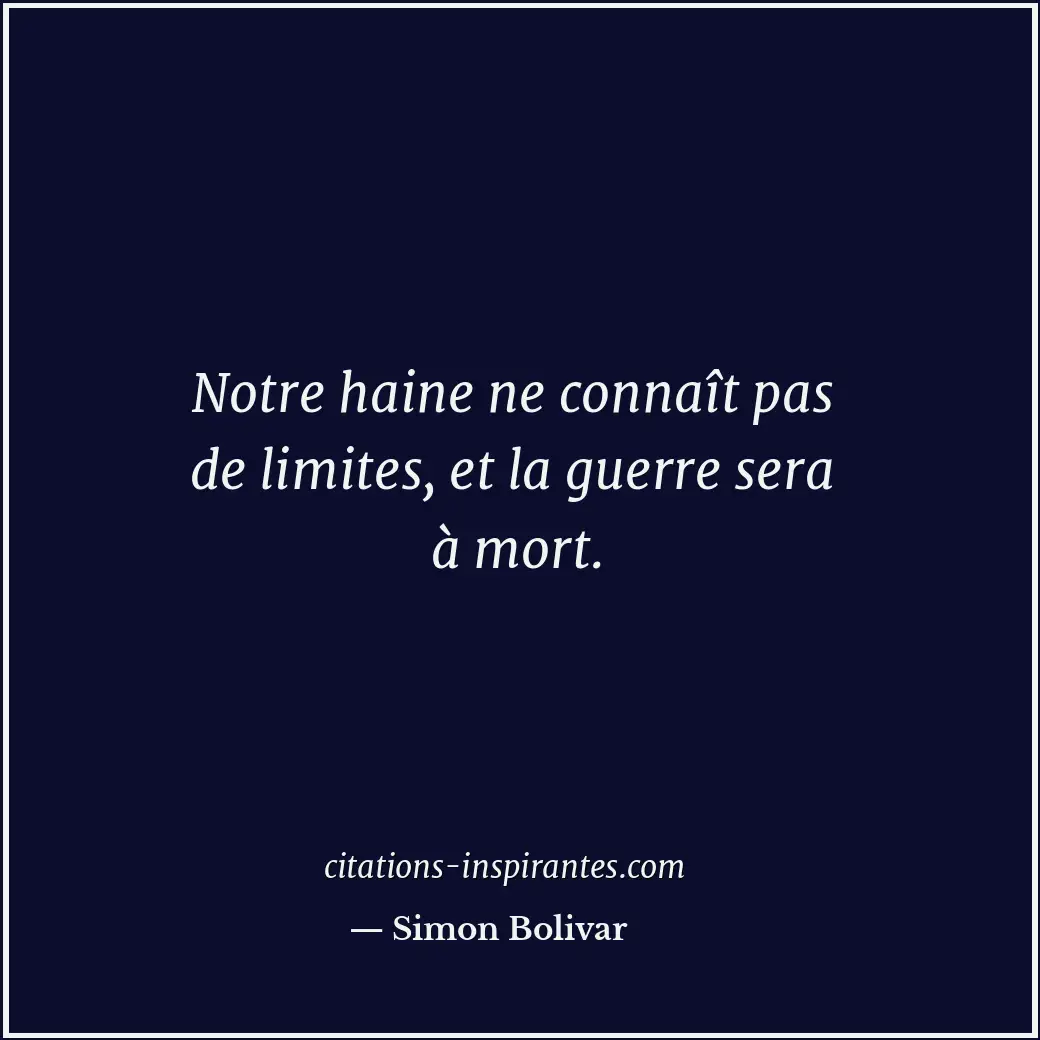 Citation de Simon Bolivar