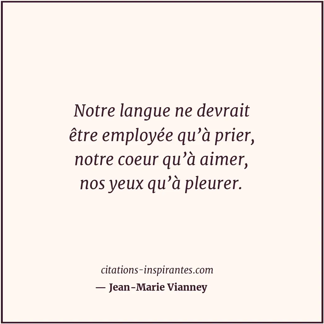 Citation de Jean-Marie Vianney