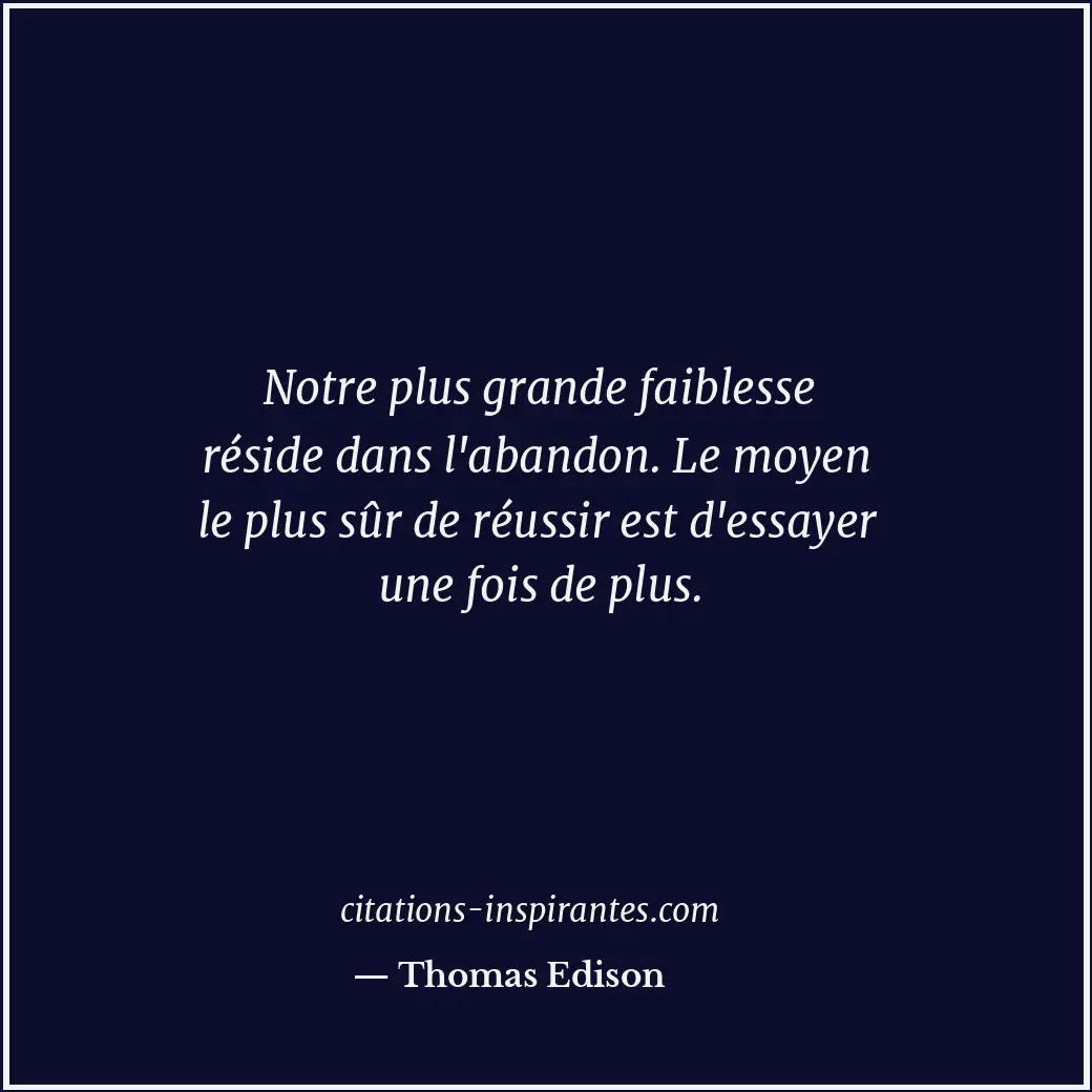Citation de Thomas Edison