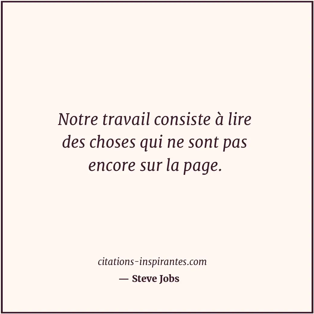 Citation de Steve Jobs