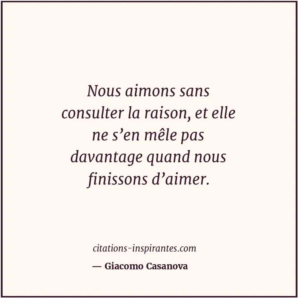 Citation de Giacomo Casanova