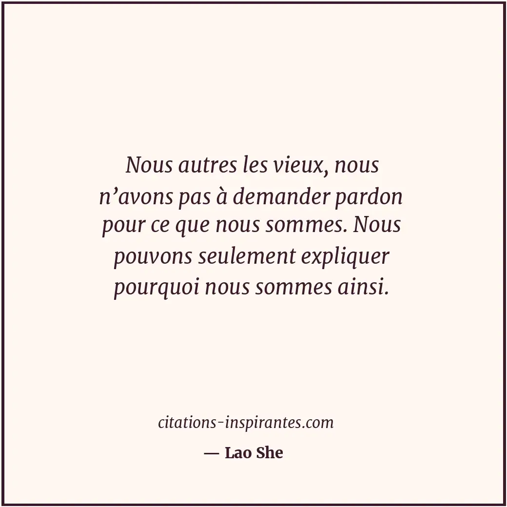 Citation de Lao She