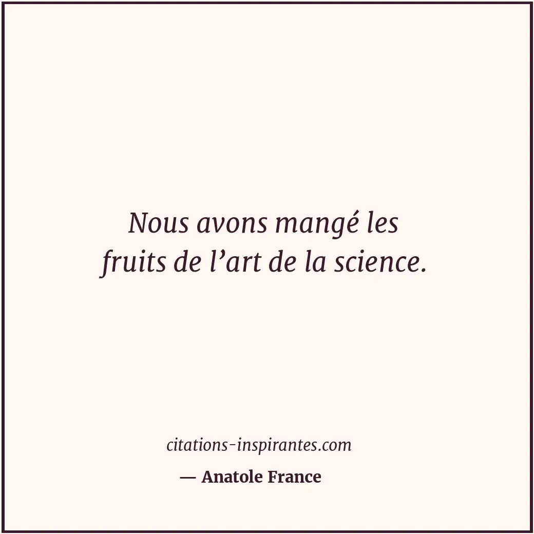 Citation de Anatole France