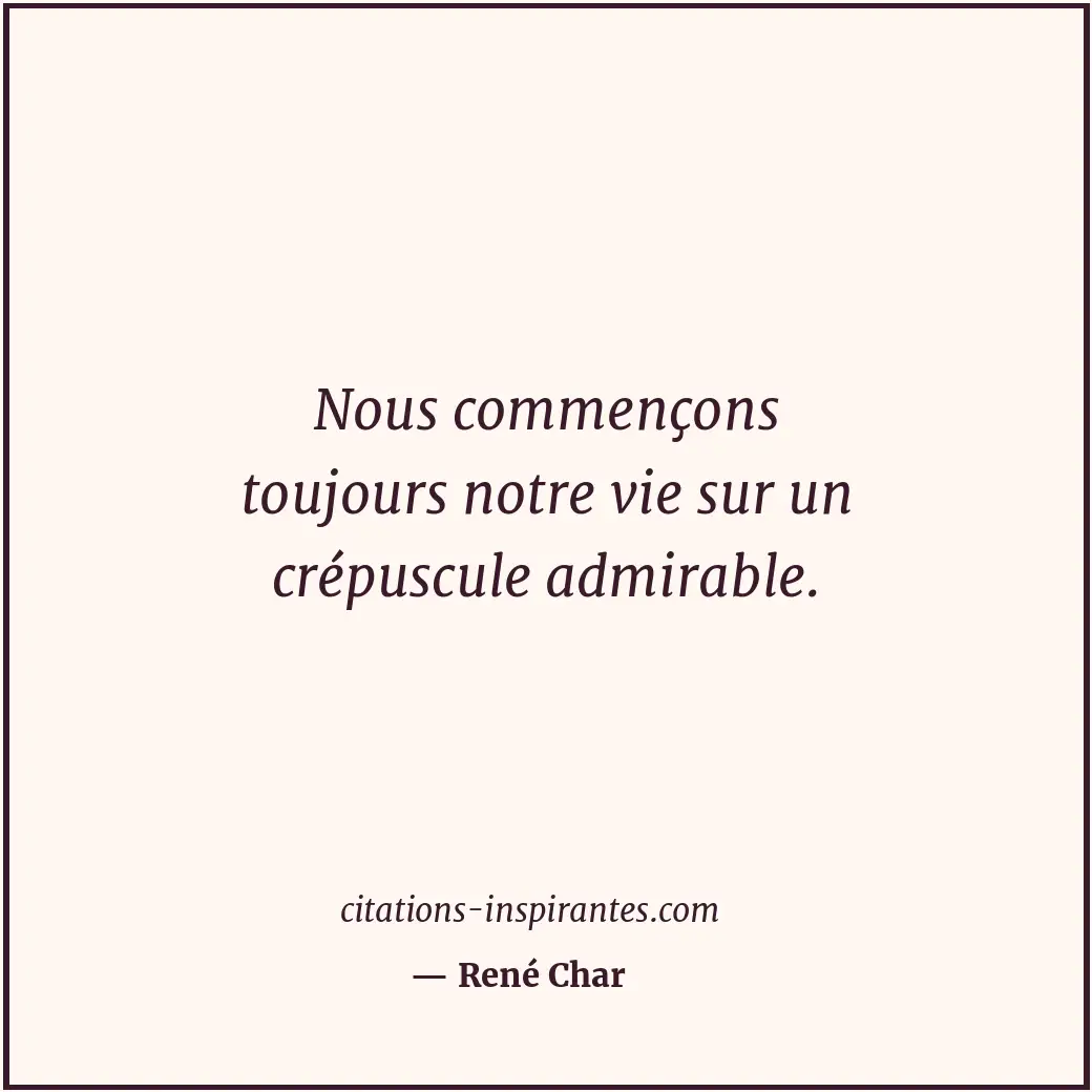 Citation de René Char
