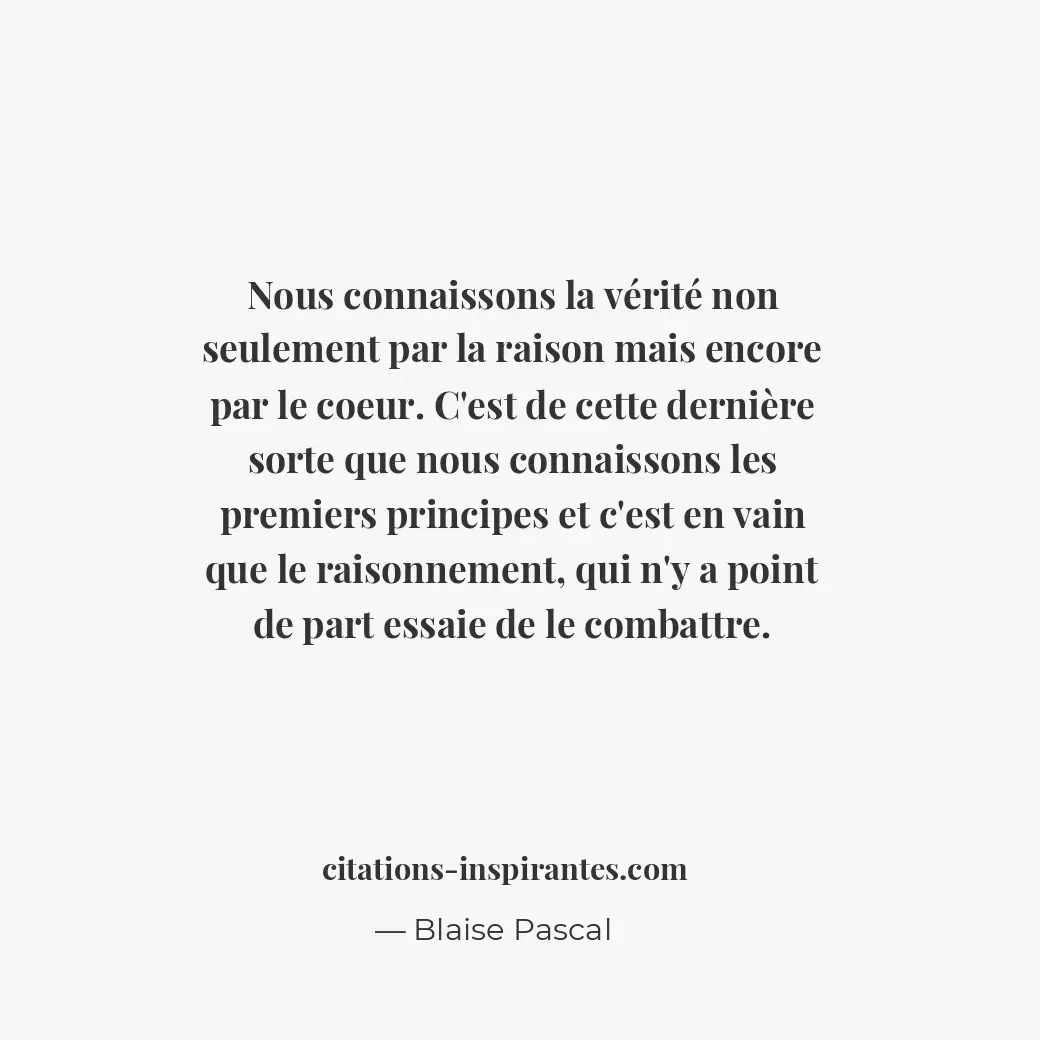 Citation de Blaise Pascal